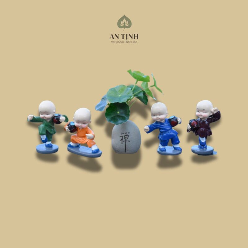 Bộ Bốn Chú Tiểu Túy Quyền Cùng Lá Sen
