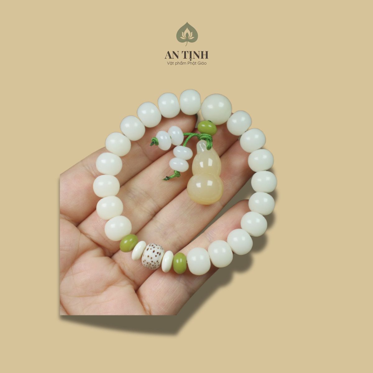 Chuỗi Hạt Hồ Lô Ngọc Trắng