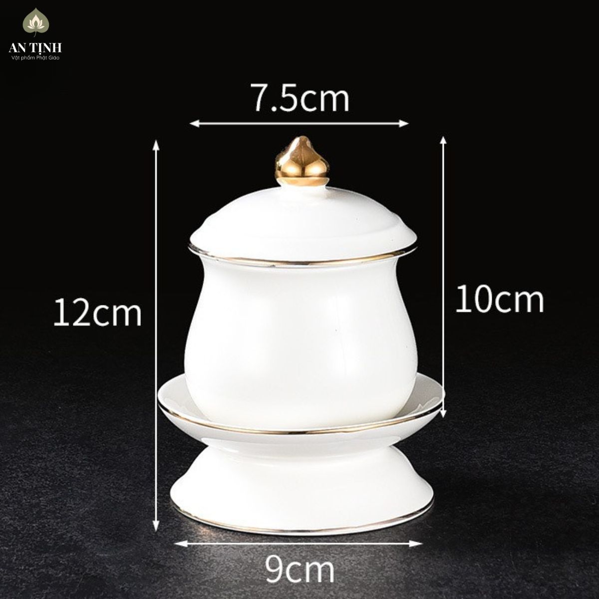 Cốc Nước Dâng Phật Gốm Trắng (2) Cốc Nước Dâng Phật Gốm Trắng