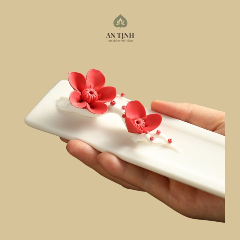 Đế Cắm Nhang Hoa Mận Đỏ