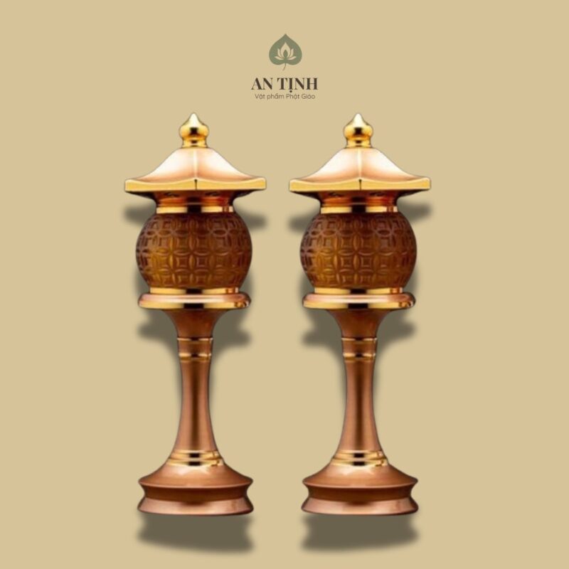 Đôi Đèn Tiền Đồng 26cm