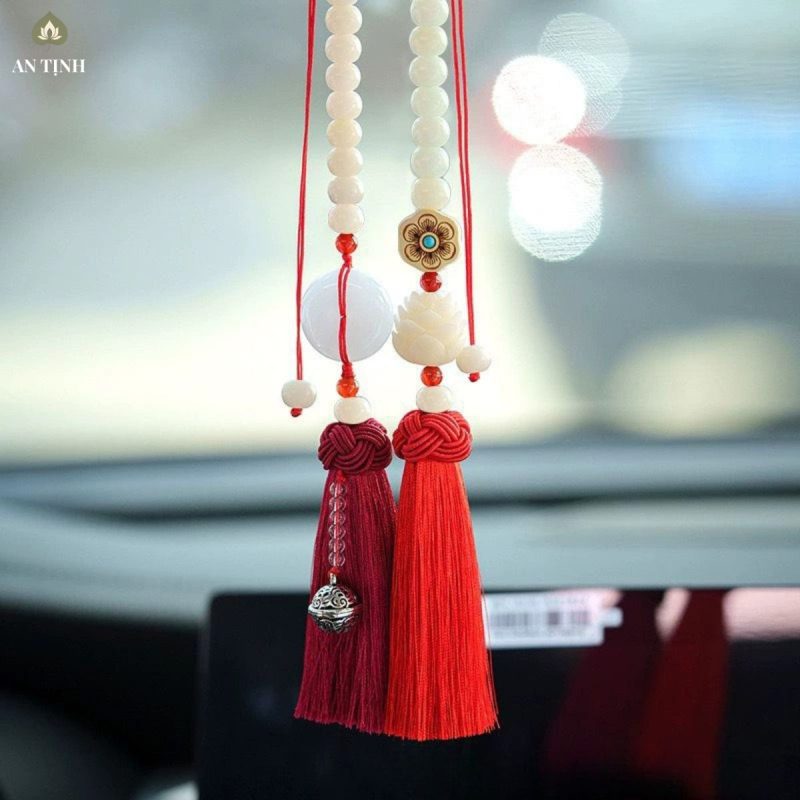 Khánh Treo Xe Ô Tô Nút An Toàn Cùng Đài Sen