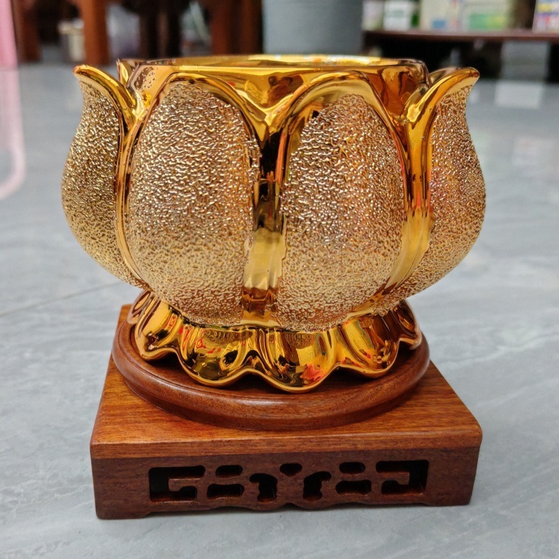 Lư Hương Bằng Gốm Hoa Sen 4