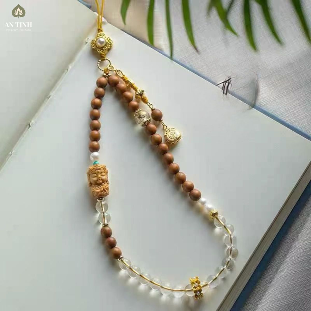 Móc Điện Thoại Chuỗi Hạt Gỗ Đàn Hương (3) Móc Điện Thoại Chuỗi Hạt Gỗ Đàn Hương