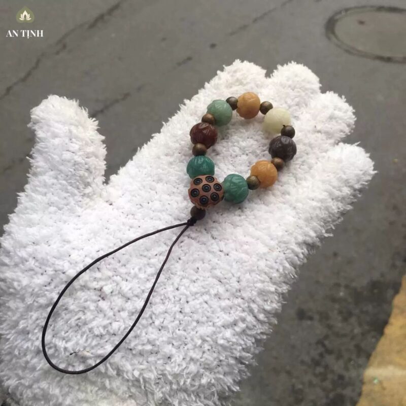 Móc Khóa Điện Thoại Đài Sen Hạt Bồ Đề