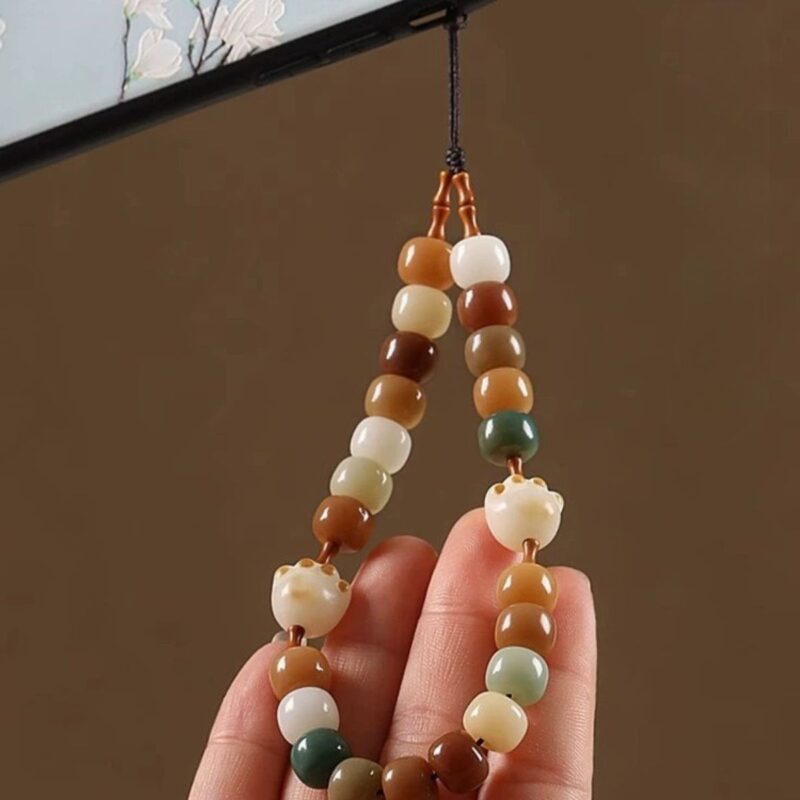 Móc Khóa Điện Thoại Vuốt Mèo Dây Bồ Đề