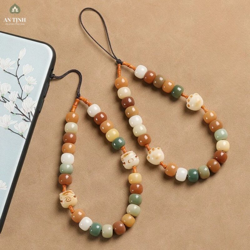 Móc Khóa Điện Thoại Vuốt Mèo Dây Bồ Đề