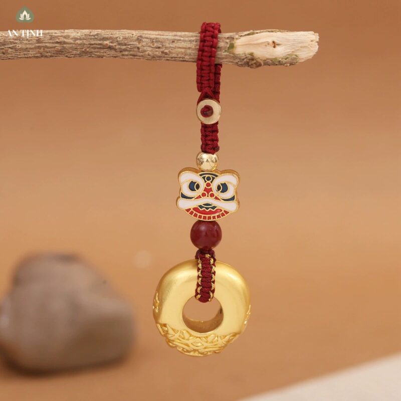 Móc Khóa Xe An Toàn Mặt Lân Sư Tử