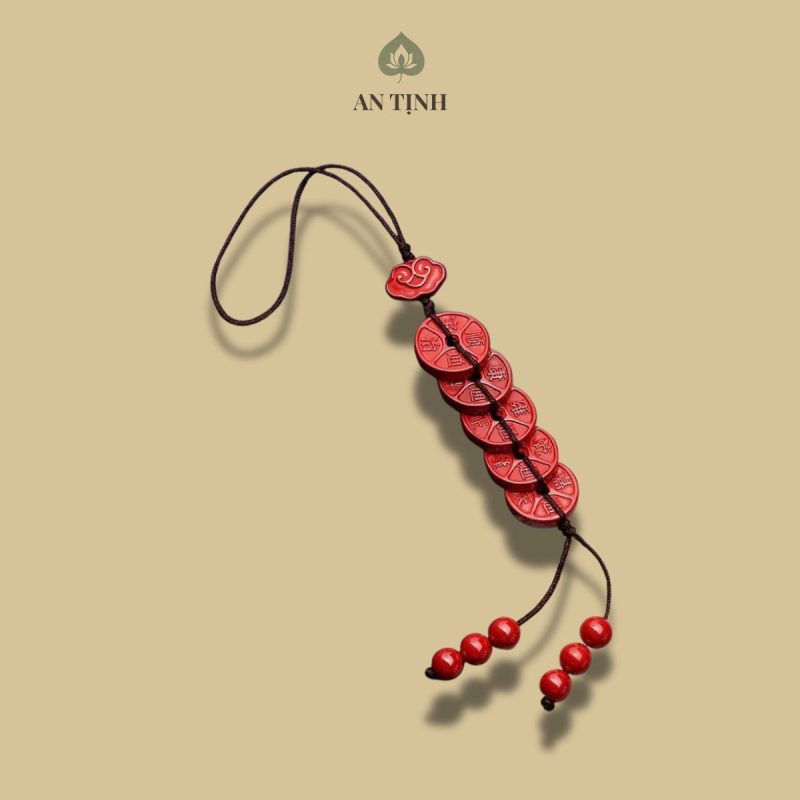 Móc khóa Chu Sa Năm Đồng Tiền