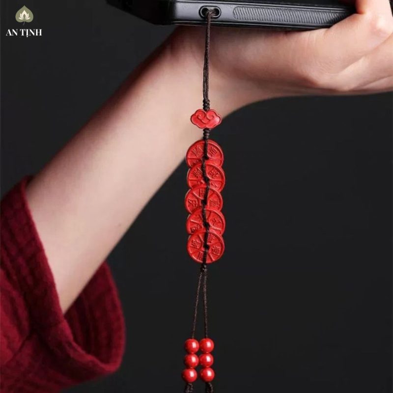 Móc khóa Chu Sa Năm Đồng Tiền