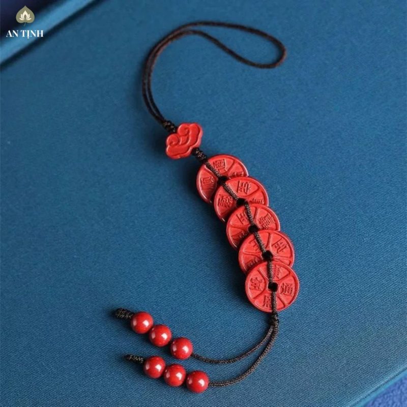 Móc khóa Chu Sa Năm Đồng Tiền