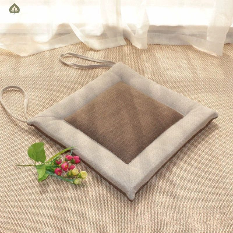 Nệm Ngồi Thiền Vải Lanh Trơn Hình Vuông