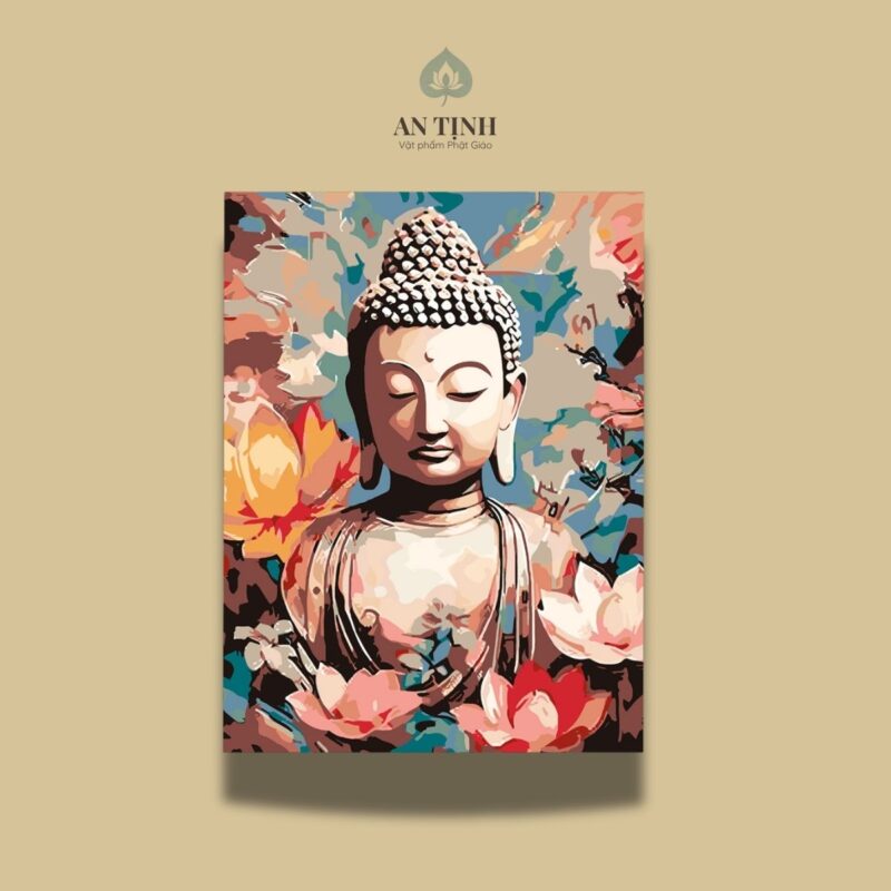 Tranh Kỹ Thuật Số Sơn Dầu Đức Phật 40x50cm