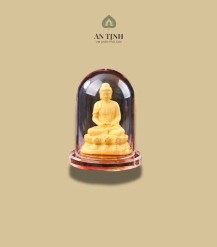 Tượng Để Xe Phật Thích Ca Ngồi Đài Sen