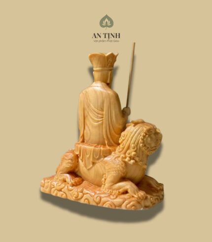Tượng Gỗ Địa Tạng Vương Cưỡi Thú 2