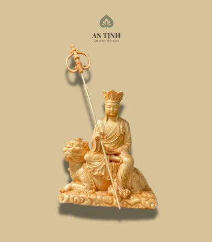 Tượng Gỗ Địa Tạng Vương Cưỡi Thú