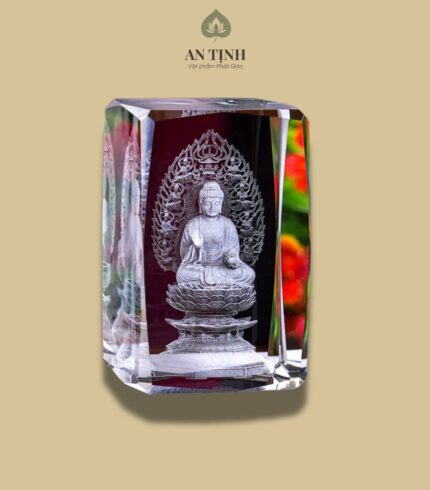 Tượng Pha Lê Phật Dược Sư In Chìm 3D