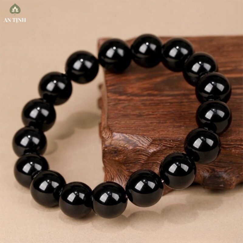 vòng tay đá obsidian tự nhiên