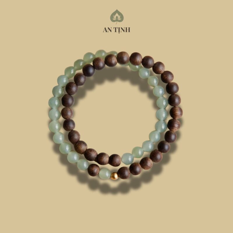 Vòng Tay Trầm Hương Mix Ngọc Bích