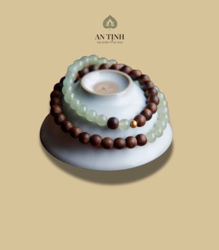 Vòng Tay Trầm Hương Mix Ngọc Bích 2