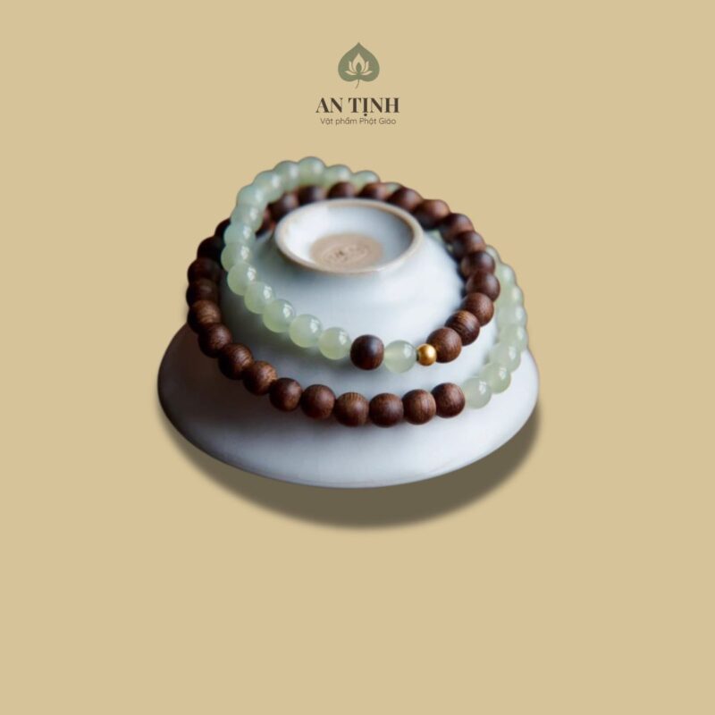 Vòng Tay Trầm Hương Mix Ngọc Bích 2