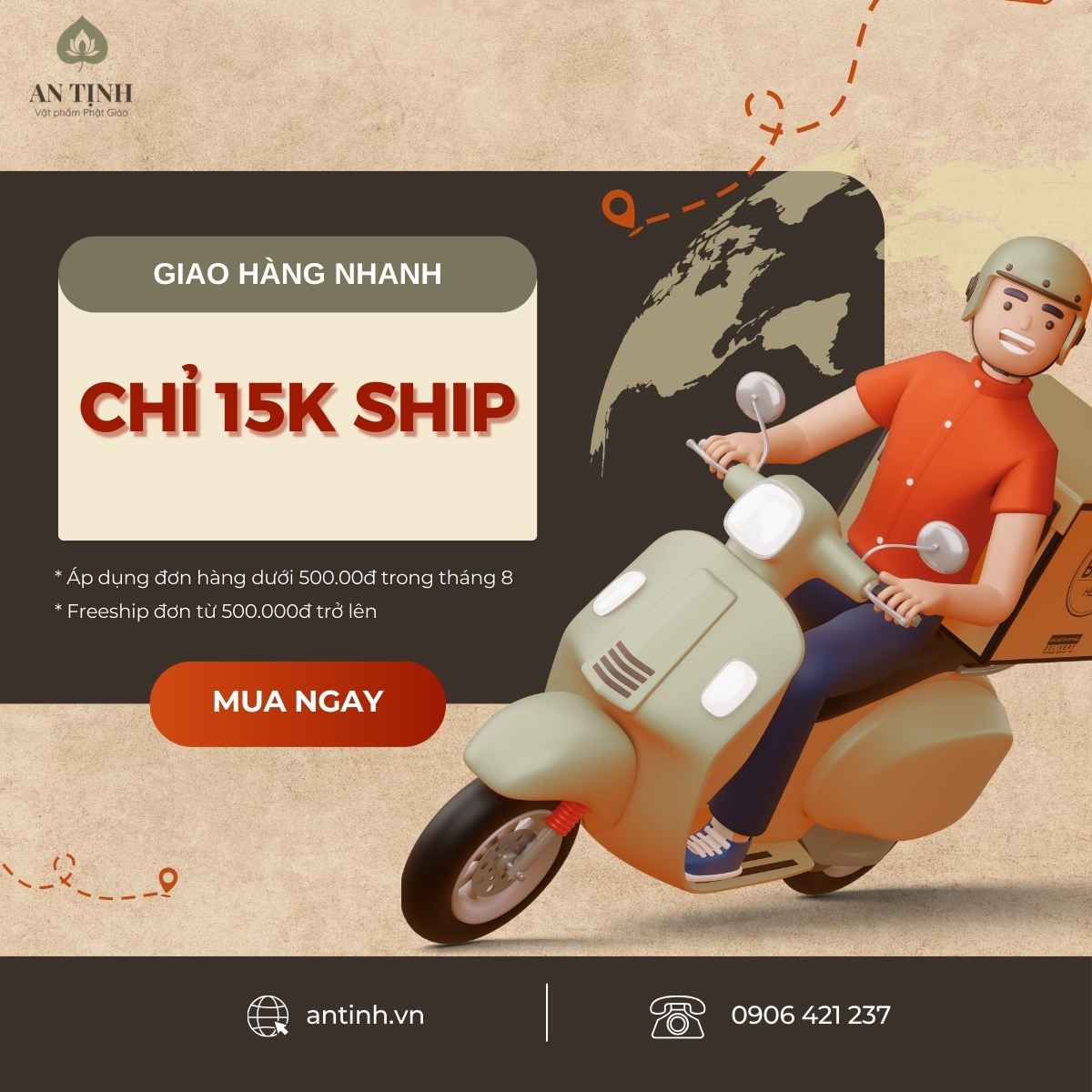Giao hàng nhanh chỉ với 15k