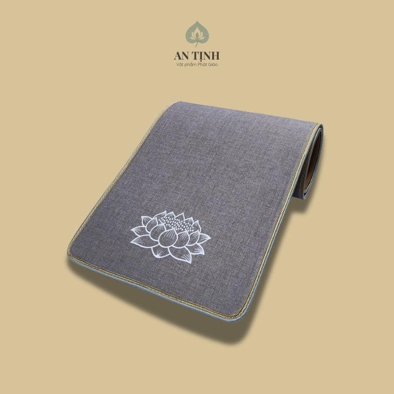 Thảm cúng lớn vải lanh xám