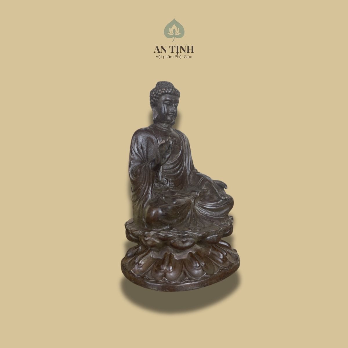 Tượng Phật Như Lai bằng đồng 9cm