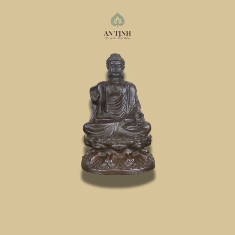 Tượng Phật Như Lai bằng đồng cao 9cm