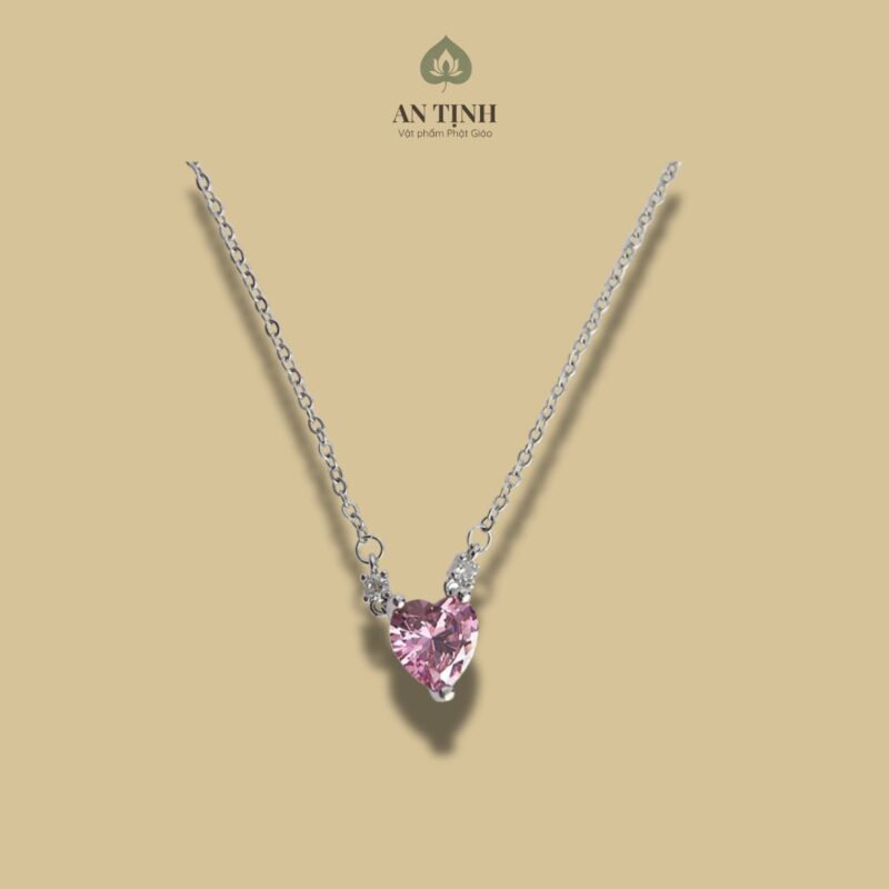 Dây Chuyền Đá Zircon Hình Trái Tim