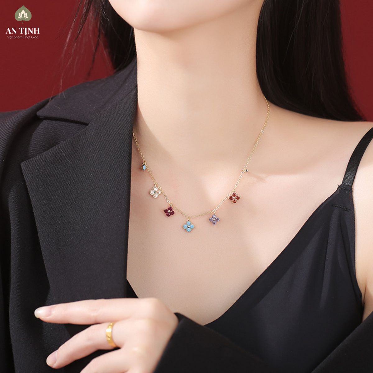 Dây Chuyền Hoa 4 Lá May Mắn