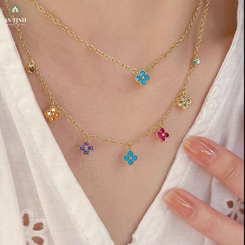 Dây Chuyền Hoa 4 Lá May Mắn