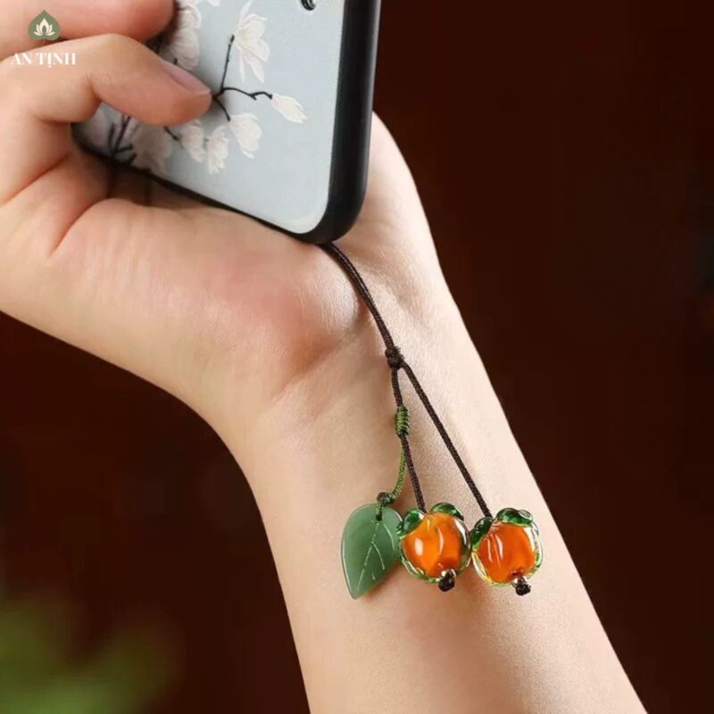 Móc Khóa Điện Thoại Song Quả May Mắn