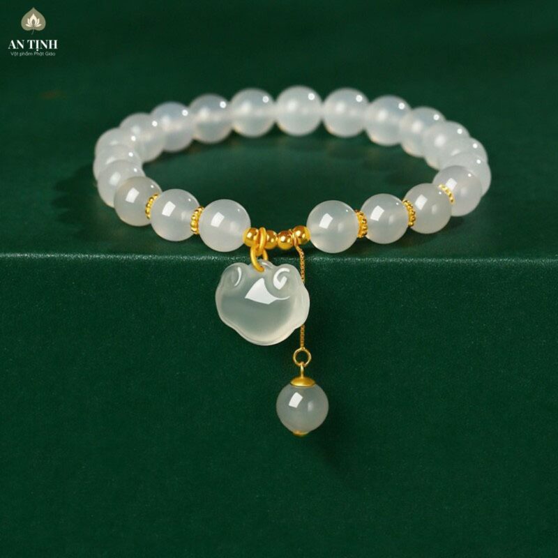 Vòng Tay Bạch Ngọc Charm Mây