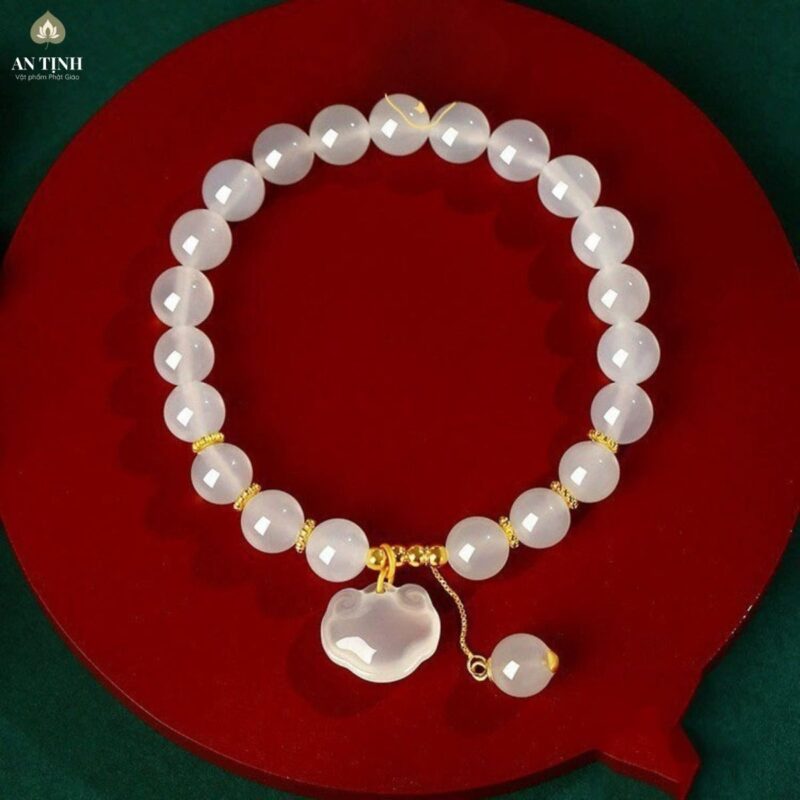 Vòng Tay Bạch Ngọc Charm Mây