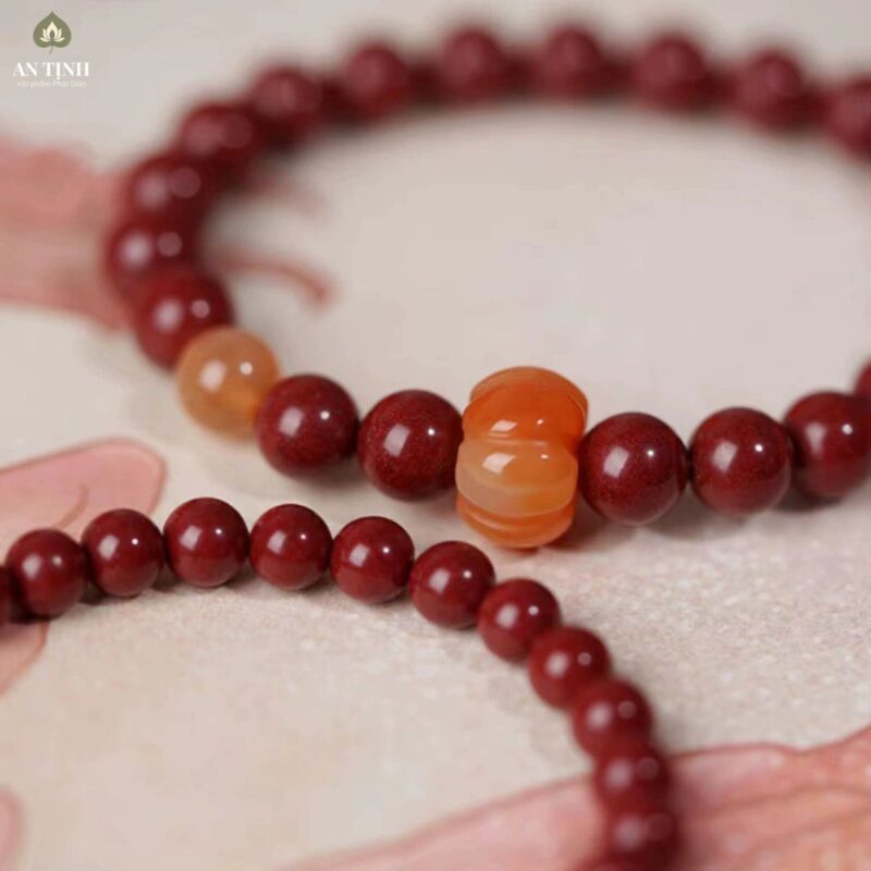 Vòng Tay Chu Sa Charm Hạt Bí Ngô