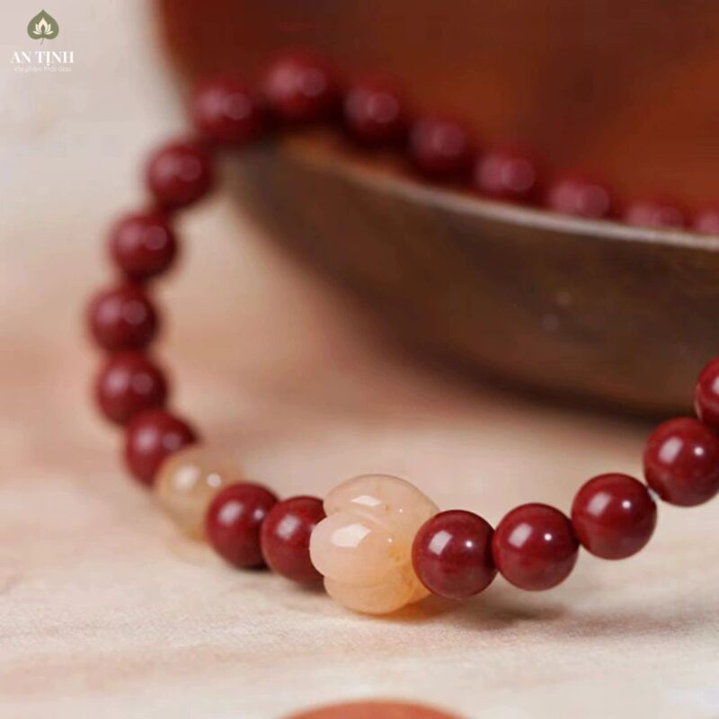 Vòng Tay Chu Sa Charm Hạt Bí Ngô