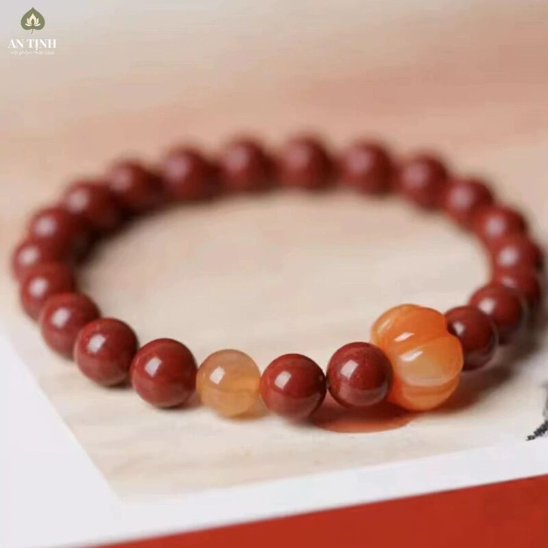 Vòng Tay Chu Sa Charm Hạt Bí Ngô