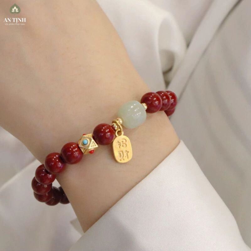 Vòng Tay Chu Sa Kết Hạt Ngọc