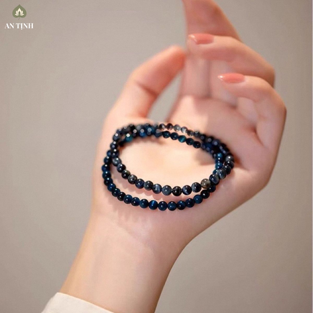 Vòng Tay Đá Mắt Hổ Xanh 4mm (5) Vòng Tay Đá Mắt Hổ Xanh 4mm