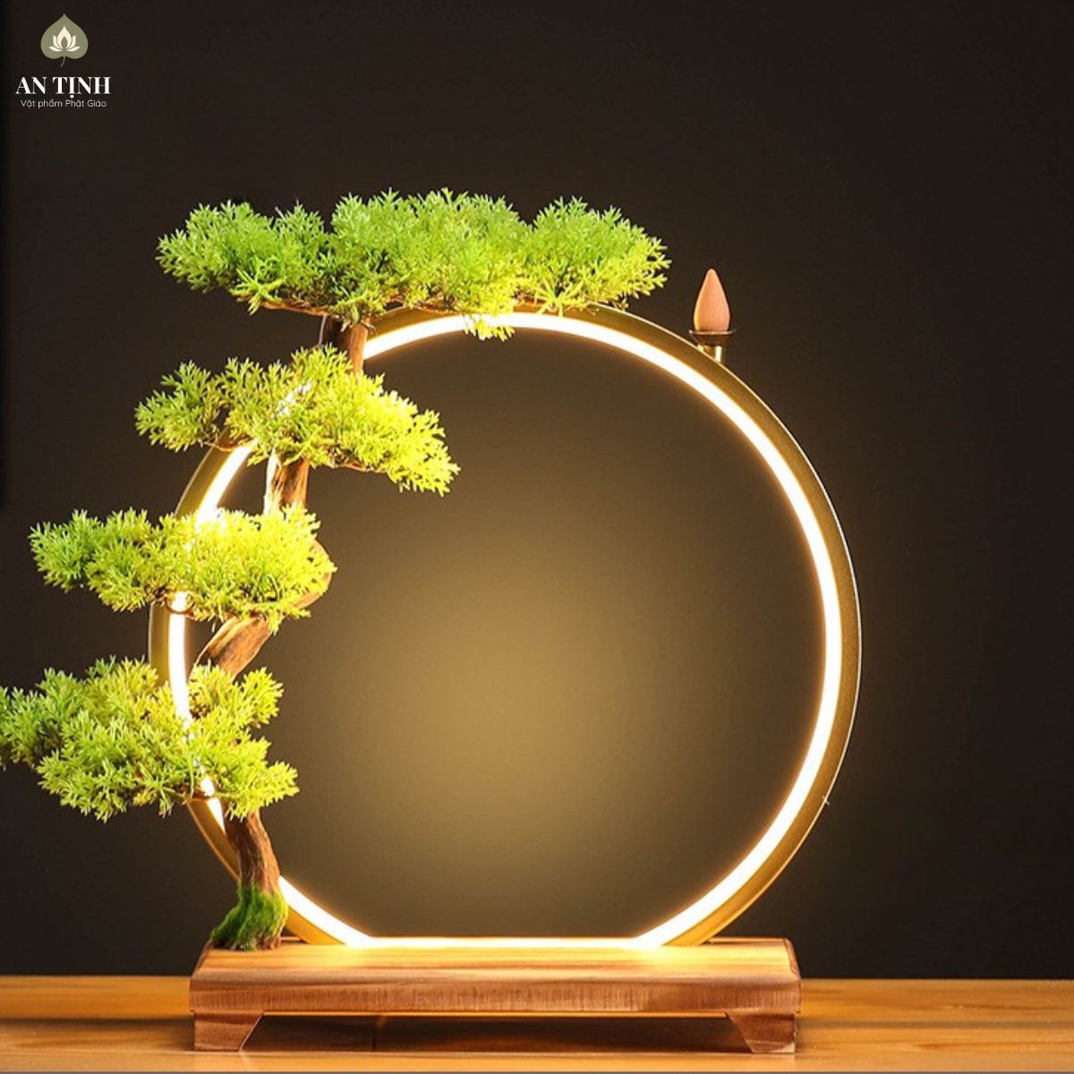 Kệ Đèn Led Cây Xanh Để Bàn