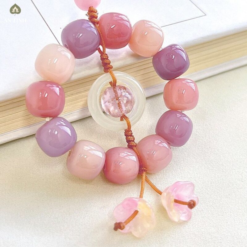 Móc Treo Điện Thoại Hạt Bồ Đề Hoa Đào