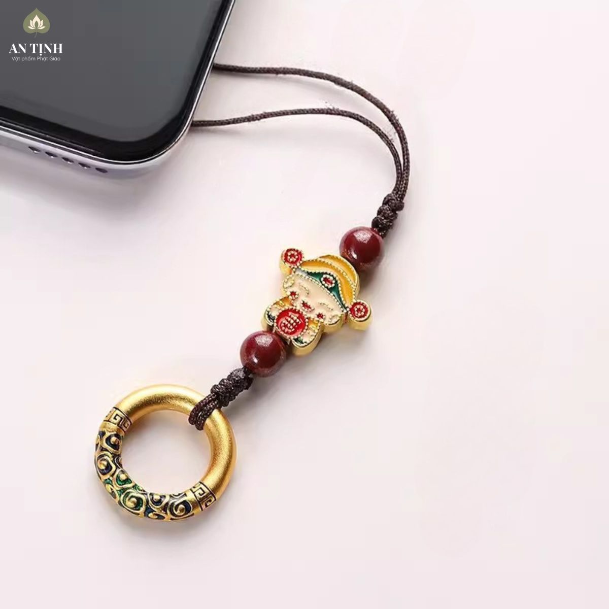 Móc Treo Điện Thoại Thần Tài May Mắn (2) Móc Treo Điện Thoại Thần Tài May Mắn