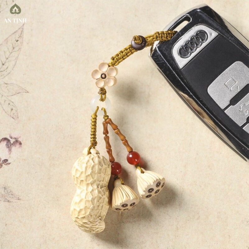 Móc Treo Gỗ Hoa Sen Lạc Phúc