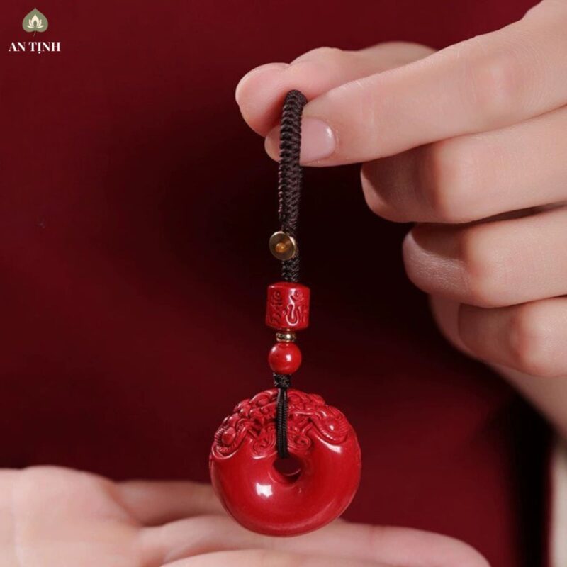 Móc Chìa Khóa Chu Sa Bình An