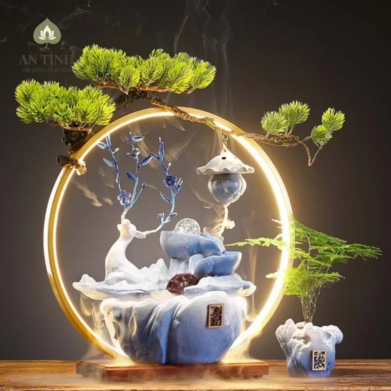 Thác nước mini phong thủy