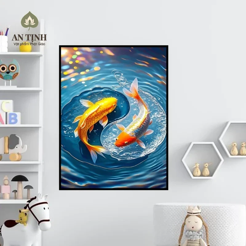 Tranh cá chép hóa rồng