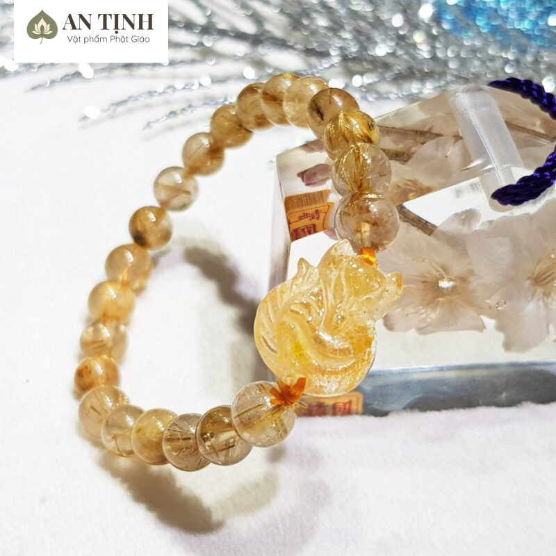 Vòng tay đá Thạch Anh Tóc Vàng