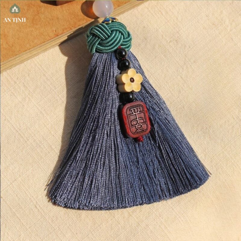 Khánh Treo Xe Gỗ Mun Bình An Tường Vân