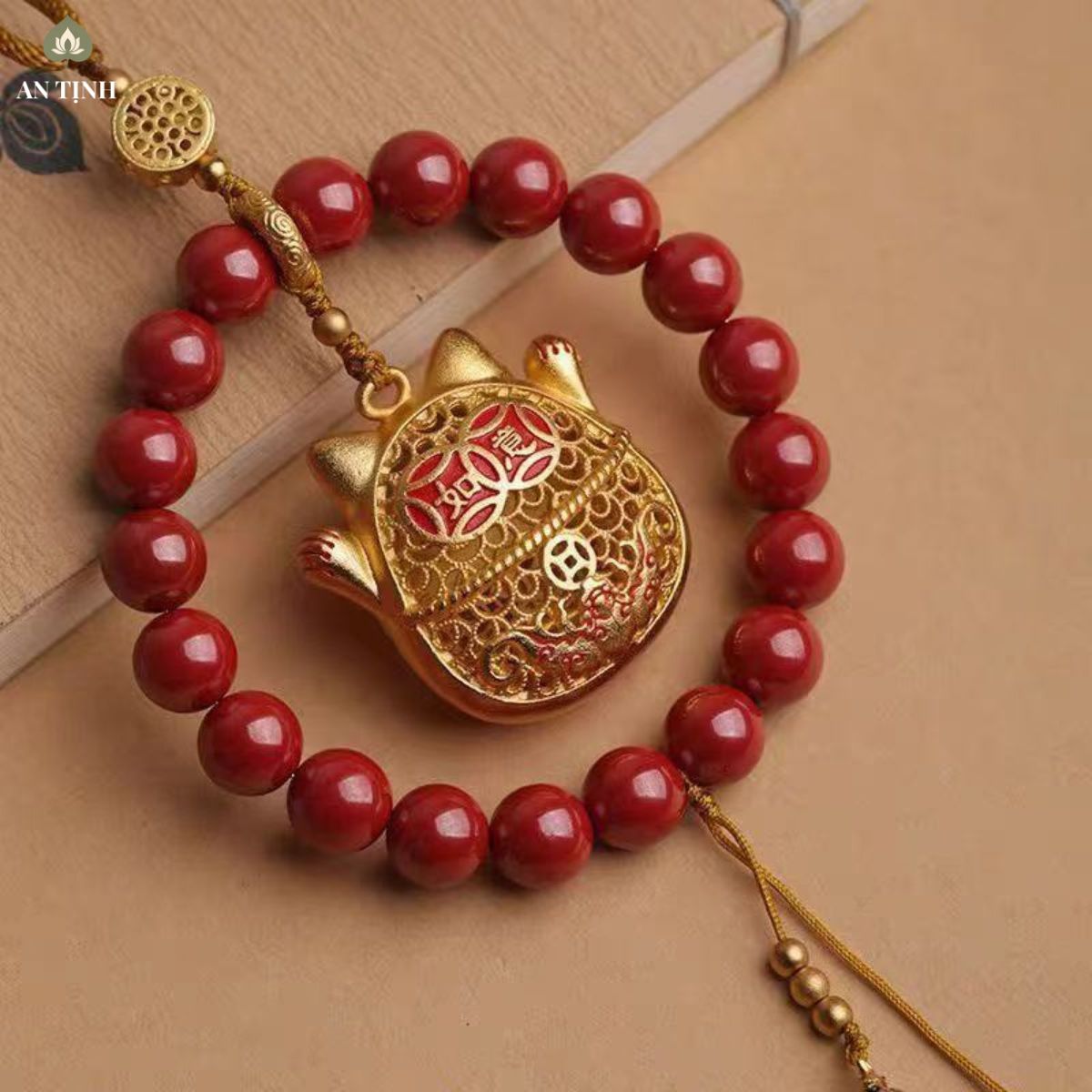 Khánh Treo Xe Mèo Thần Tài Chiêu Lộc